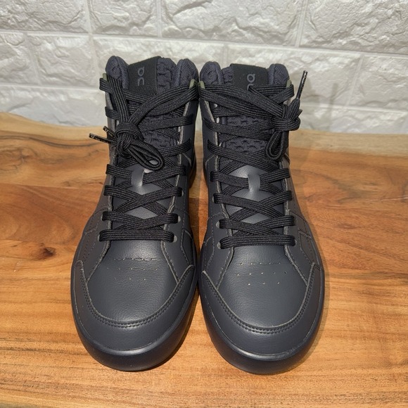 Once We Were Warriors Shoes - On Roger Clubhouse Mid Women 7.5 Black Olive CloudTec Speedboard Shoes NIB